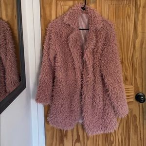 Pink fluffy coat